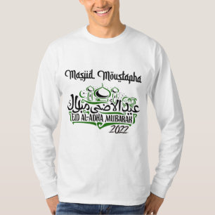 T-shirt Blanc - Masjid Moustapha EID Moubarak Long Sleeve