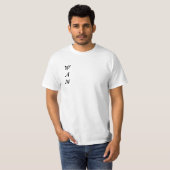 T-shirt blanc minimaliste "WAM" (Devant entier)