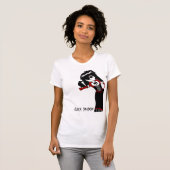 T-shirt Blanc noir d'ombre (Devant entier)