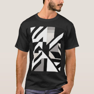 T-shirt blanc noir gris clair