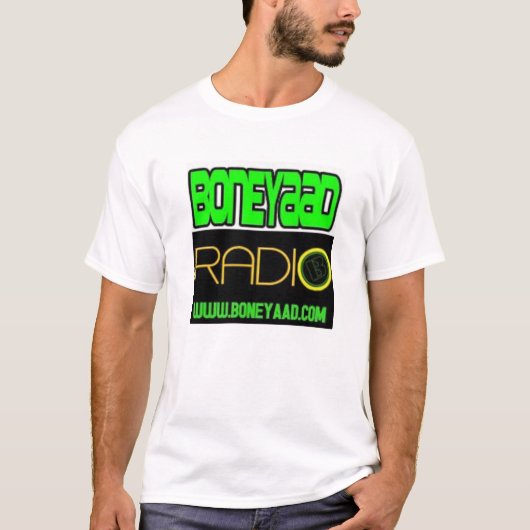 T-shirt blanc par radio de Boneyaad (Devant)