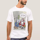 T-shirt blanc père Noël In Jail (Devant)
