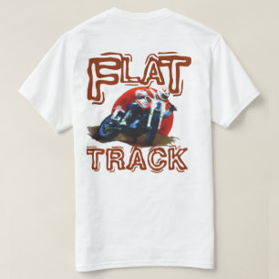 T-SHIRT BLANC PLAT DE COUREUR DE MOTO DE VOIE