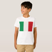 t-shirt blanc pour enfants avec drapeau italien (Devant entier)