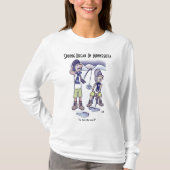 T-shirt blanc pour femmes à long feutre (Devant)