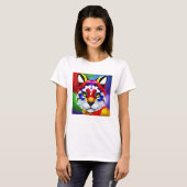 T-shirt blanc pour femmes Alexander's Cat (Devant entier)