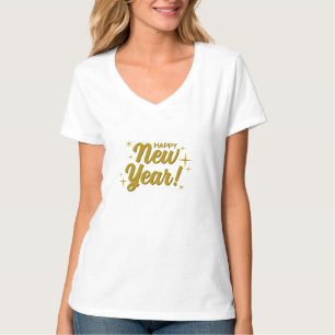 T-shirt blanc pour femmes - Bonne année avec un él