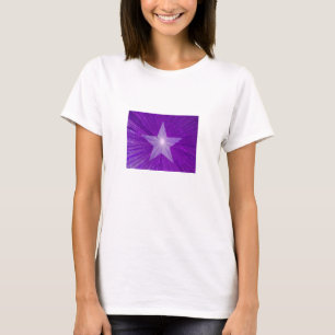 T-shirt blanc pour femmes de la Star violette