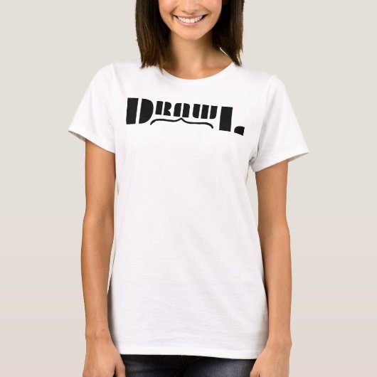 T-Shirt blanc pour femmes Drawl OG (Devant)