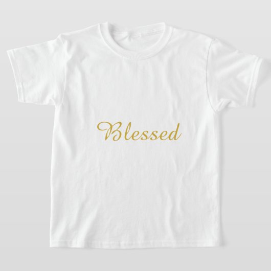T-shirt blanc pour filles bénies (Poser)
