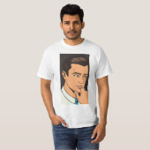 T-shirt blanc pour homme (Devant entier)