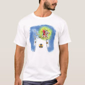 T-shirt blanc pour hommes du Père Noël nuqué (Devant)