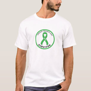 T-shirt blanc pour hommes survivants d'une greffe