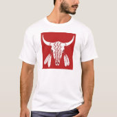T-shirt blanc Red Ghost Dance Buffalo (Devant)