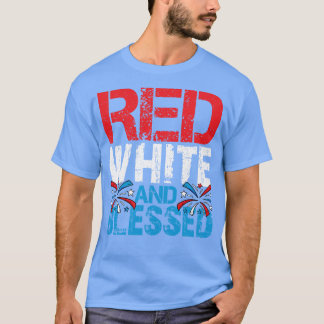 T-shirt Blanc rouge béni
