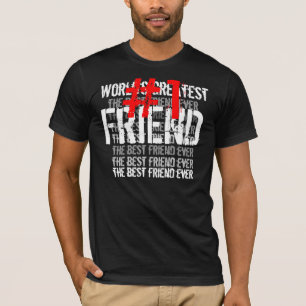 T-shirt Blanc rouge du plus grand noir de l'AMI du monde