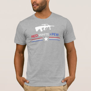 T-shirt Blanc rouge et patriotique
