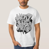 T-SHIRT BLANC SALE BOYZ PAR ZIMAD (Devant)