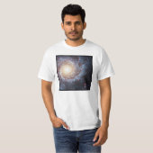 T-shirt blanc Spiral Galaxy Messier 74 (Devant entier)