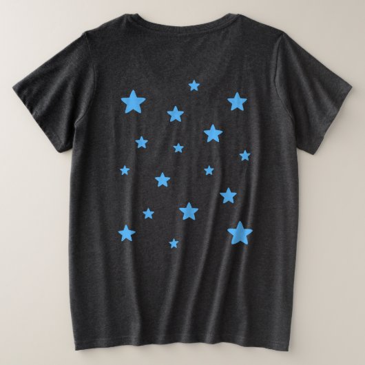 T-shirt blanc Stars Plus Taille (Design dos)