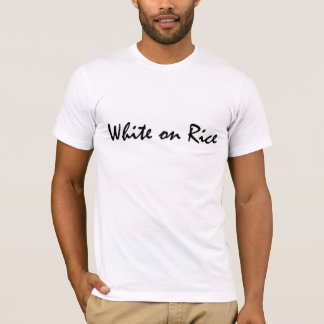 T-shirt Blanc sur le riz