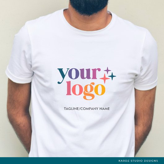 T-shirt blanc sur mesure du logo de l'entreprise