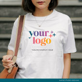 T-shirt blanc sur mesure du logo de l'entreprise