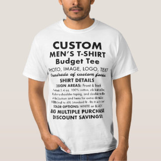 T-shirt blanc sur mesure pour hommes