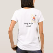 T-shirt blanc tendance pour femmes (Dos)