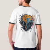 T-shirt blanc, un Alien unique (Dos entier)