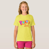 T-shirt blanc vibrant nommé enfants (Devant entier)