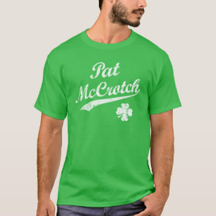 T-shirt blanc vintage de Pat McCrotch des textes