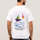 T-SHIRT BLANC "voiliers" (LOGO DANS l'AVANT) (Dos)