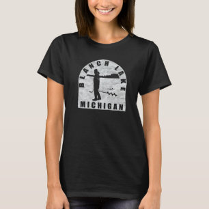 T-shirt Blanch Lake Ice Fishing Michigan
