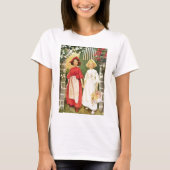 T-shirt Blanche Neige Et Rouge Rose (Devant)