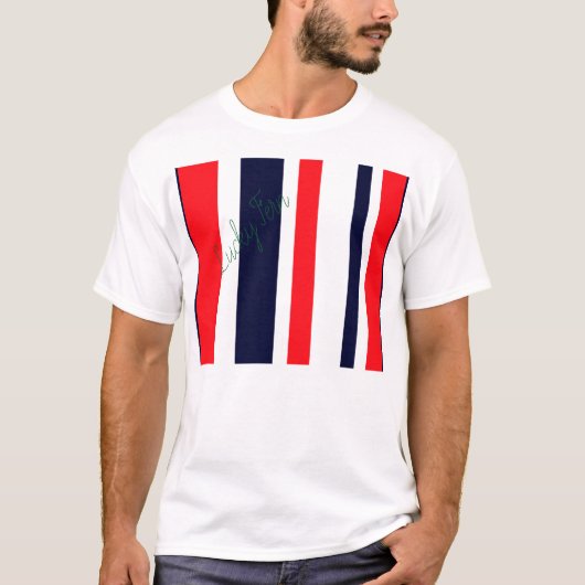 T-shirt Blancs, Bleus Et Rouges (Devant)