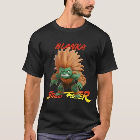 T-shirt Blanka : The Amazonian Electric Beast (Devant)