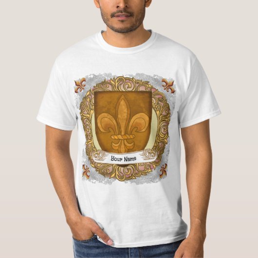 T-shirt Blason De Famille Fleur De Lis Nom De Famille (Devant)