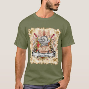 T-shirt Blason de Famille Red Knight Nom de Famille