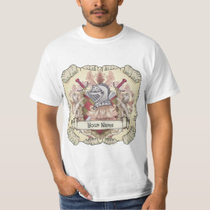 T-shirt Blason de Famille Red Knight Nom de Famille