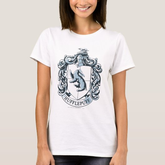 T-shirt Blason de Poufsouffle Bleu (Devant)