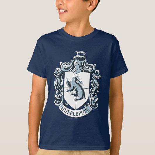 T-shirt Blason de Poufsouffle Bleu (Devant)