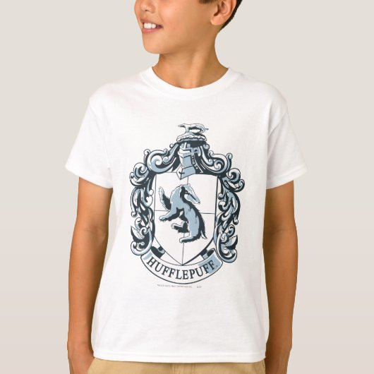T-shirt Blason de Poufsouffle Bleu (Devant)