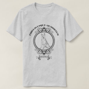 T-shirt Blason personnalisé de berger allemand vintage - S