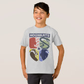 T-shirt Blason timbré vintage HOGWARTS™ (Devant entier)