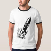 T-shirt Blast Off dans l'aventure avec Rocket Retro Comic (Devant)