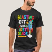 T-shirt Blast Off In 1st Grade Back To School Garçons Enfa (Devant)