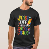 T-shirt Blast Off In Second Grade Hello 2nd Grade Ready (Devant)