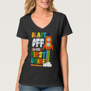 T-shirt Blast Off Into 1st Grade Première Journée de l'éco