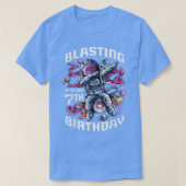 T-shirt Blasting Into My 7th Birthday, 7 Year Old Astronau (Design devant)